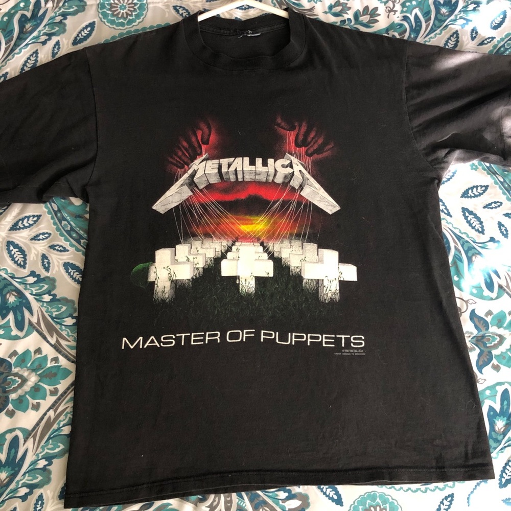 1987 Metallica “Master of Puppets” tee shirt vtg